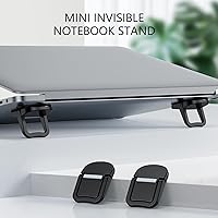 Vista 2 de 2Pcs Foldable Laptop Stand Portable Notebook Holder Adjustable Cooling Bracket for Laptop Tablet