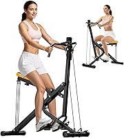 Vista 1 de OWLSKY - Máquina de remo y sentadillas para entrenamiento en casa, plegable con asistencia para sentadillas y entrenador de remo con monitor LCD, 3