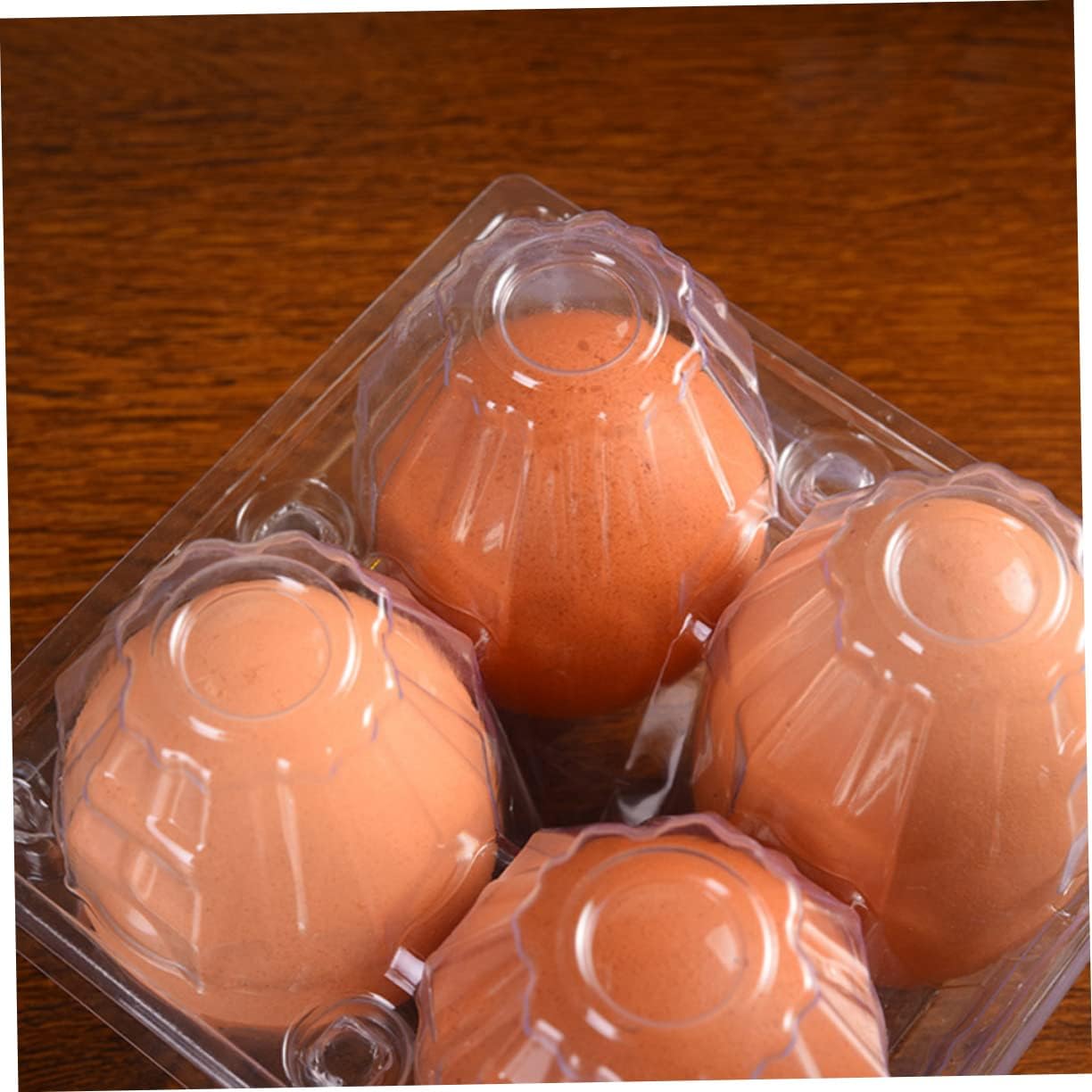 50pcs Transparent Plastic Egg Storage Container with Portable Egg Holder for Refrigerator Camping Secure Lock Design for Travel Carrier Packaging Box