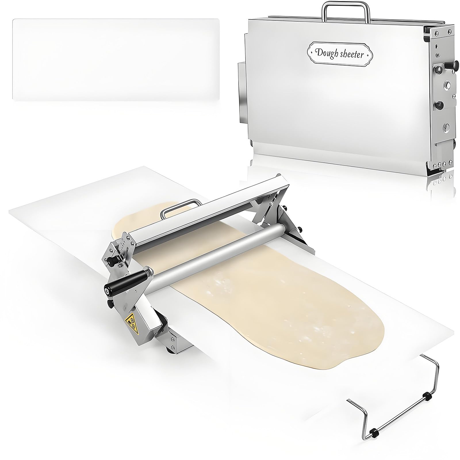 Nudelholz， Croissant-Dänengebäck-Bäckerei-Teigausrollmaschine, faltbare Teigausrollmaschine, einstellbare Dicke, professionelle Bäckereiausrüstung(Commercial)