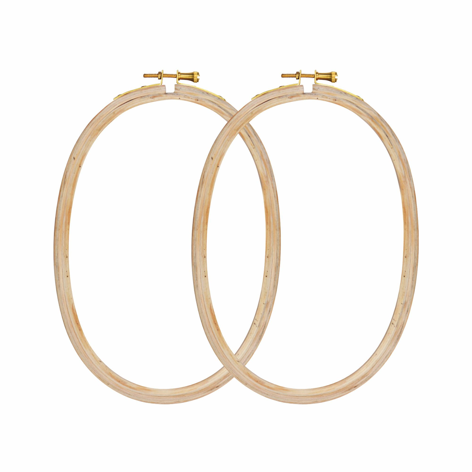 Jyoti Embroidery Hoop, Wooden Oval Adjustable, (2 Pieces of 6 Inches with Brass Fitting), Easily Loosen/Tighten, Cross Stitch Hoop Ring for Sewing, Needleworks, Craft Projects & Ornaments - Pack of 2-image-30