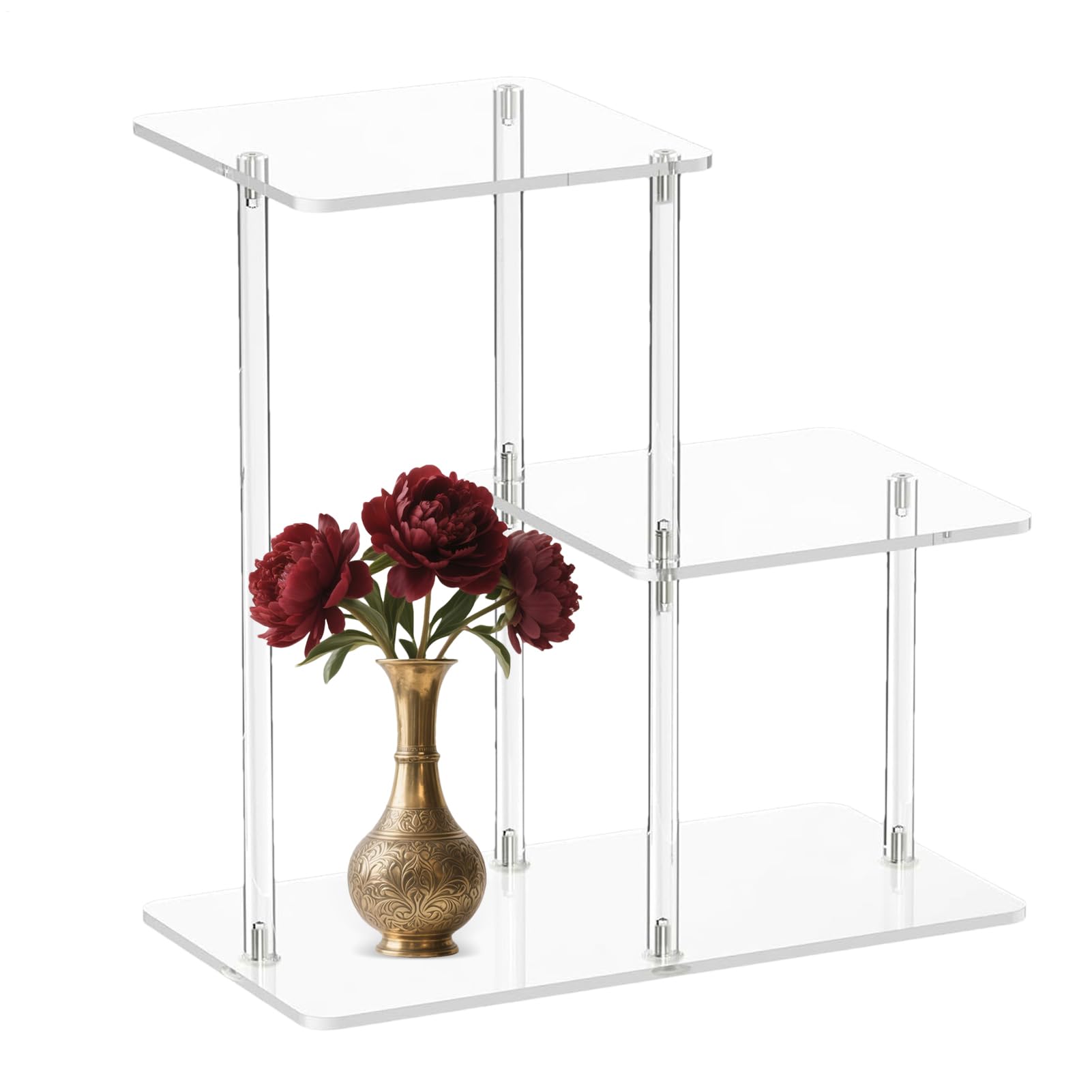 Table d'appoint d'angle luxe acrylique cristal meuble entrée