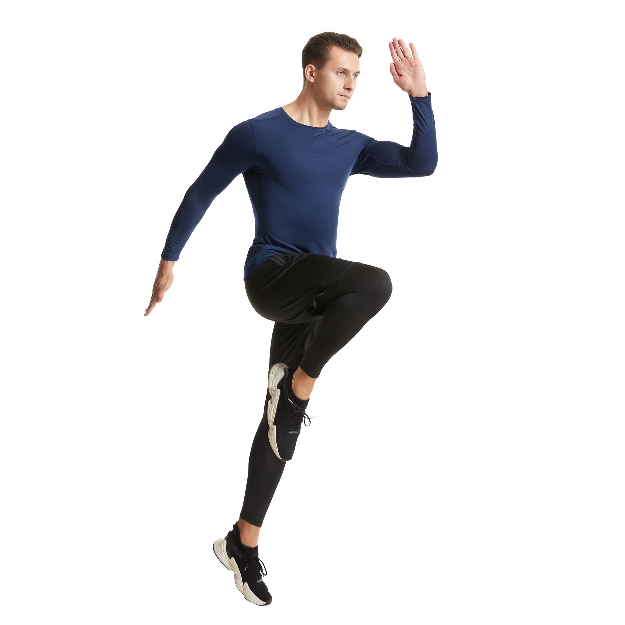 5 pièces Ensemble Compression Homme Vêtements d'entraînement de Fitness pour hommes pantalons de Compression à Vêtement Running Tee Shirt Compression Legging Sport Short Running