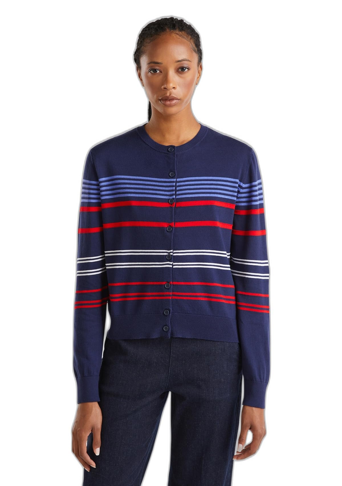 United Colors of Benetton Kardigan Kobiety Koszulka Koreańska M/L 1094e501p