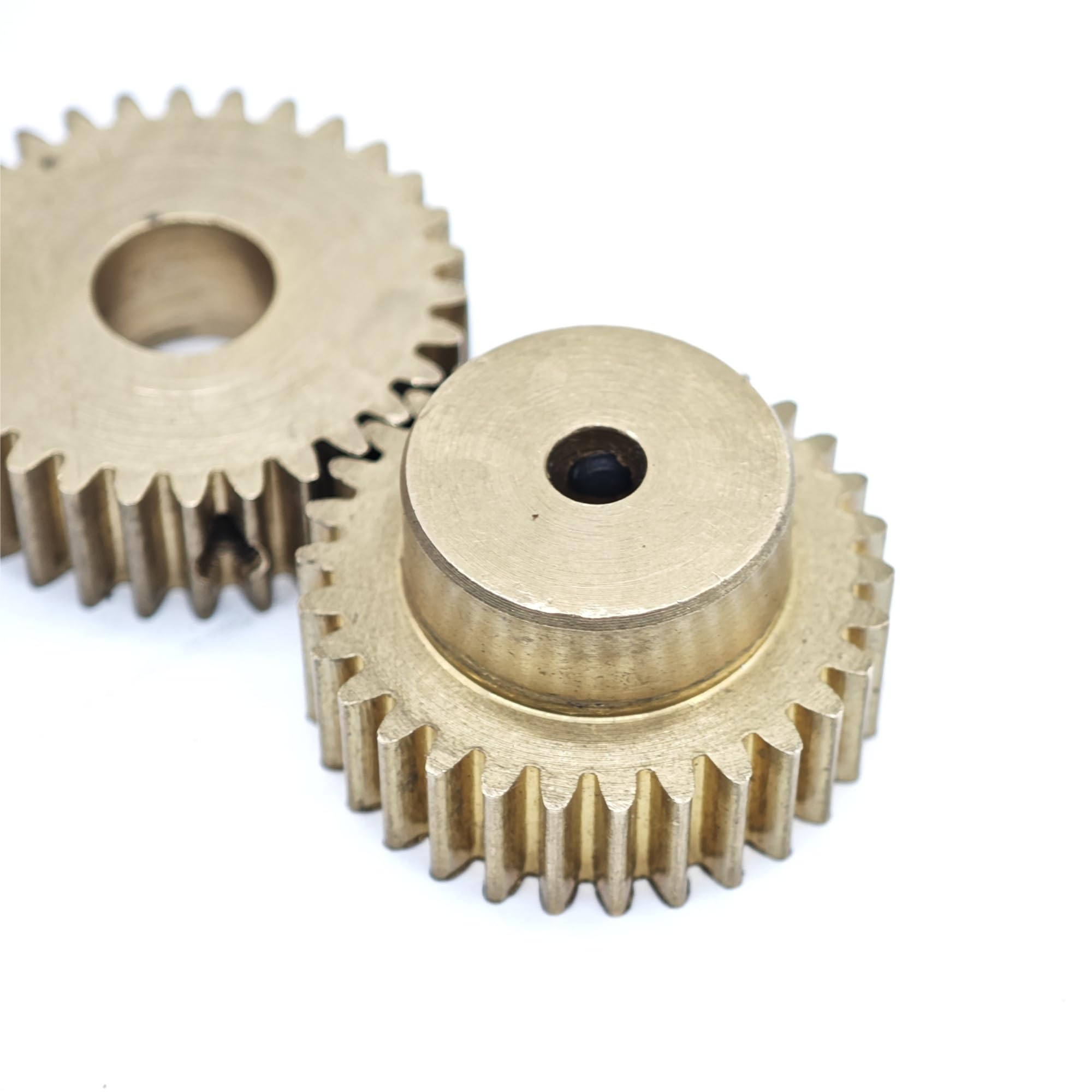 GTPBAO 0,6 Modul 120 Zähne Kupfer-Stirnrad 3 mm 3,17 mm 4 mm 5 mm 6 mm 6,35 mm 8 mm 10 mm Bohrung 0,6M 120T zylindrisches Zahnrad mit Stufe Welle Hardware(3mm bore)