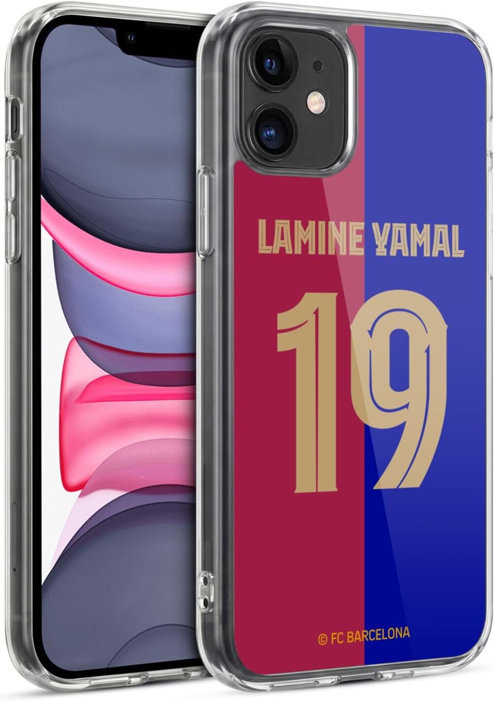 Head Case Designs Officially Licensed FC Barcelona Lamine Yamal 2024/25 Players Home Kit Gel Case [Military Grade Protection] Compatible with Apple iPhone 11