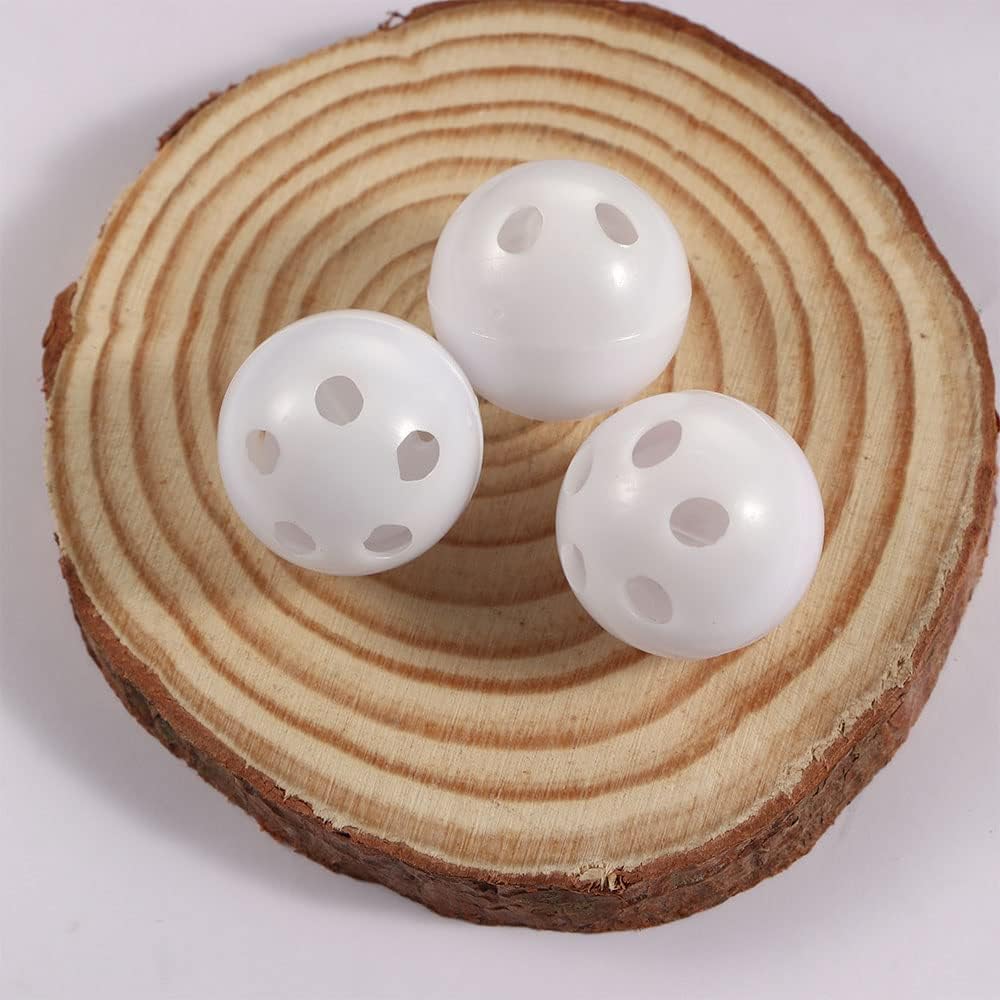 10 Pcs White Rattle Balls Inserts Rattle Box Repair Doll Noise Maker Noise Maker Insert Rattle for Animal Puppet Doll Pet Rattles and Plush Rings