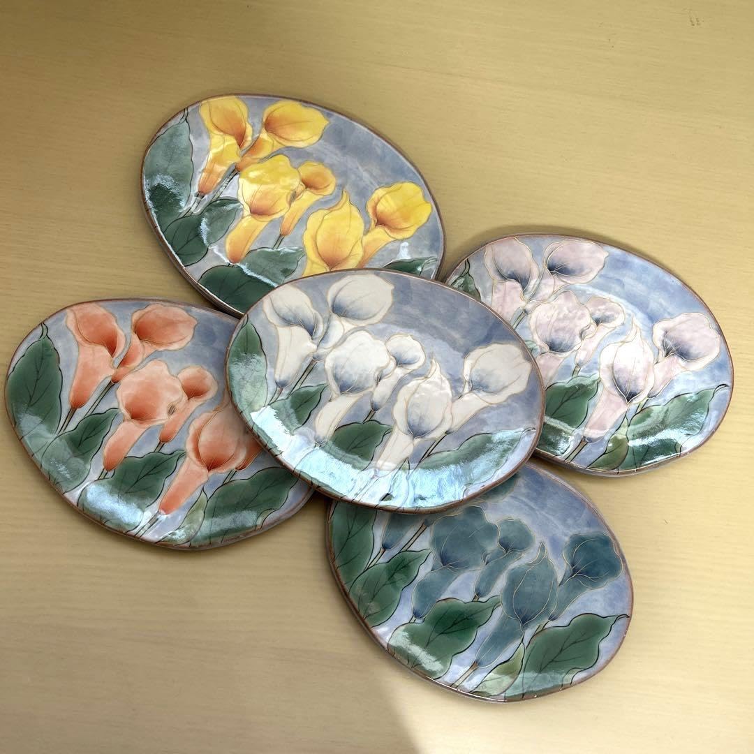 陶あん　京焼　楕円形皿(大) 陶あん 京焼 楕円形皿(大) 京焼 清水焼 陶あん 色絵付け 楕円