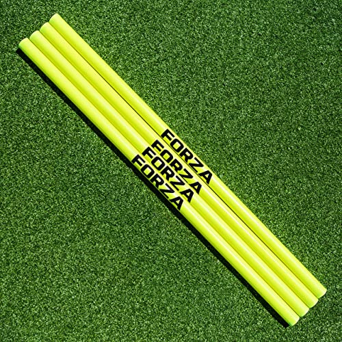 FORZA Agility Poles & Clips | Create Your Own Hurdles (Poles Only, Yellow)
