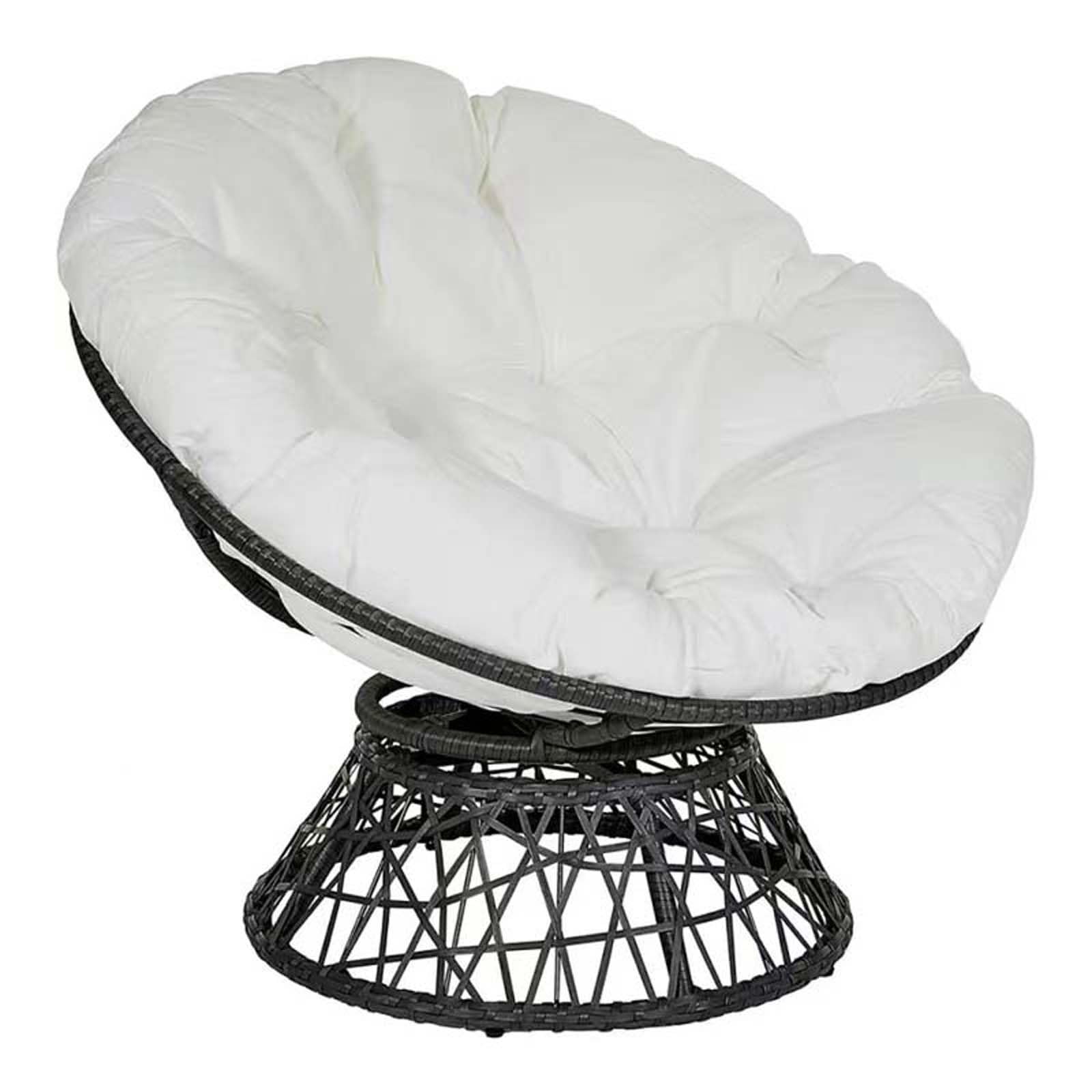 LUYAYW Hanging Basket Seat Cushion - Thick Leisure Hanging Basket Chair Cushion, Washable Round Patio Seat Cushion for Indoor Outdoor Swing Chair Office Rocking Chair(White,90 * 90cm)