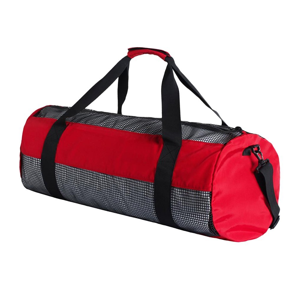 Sac de plongée grande capacité en maille filet Sac à main Sac à bandoulière pour entraînement de natation, plongée avec tuba
