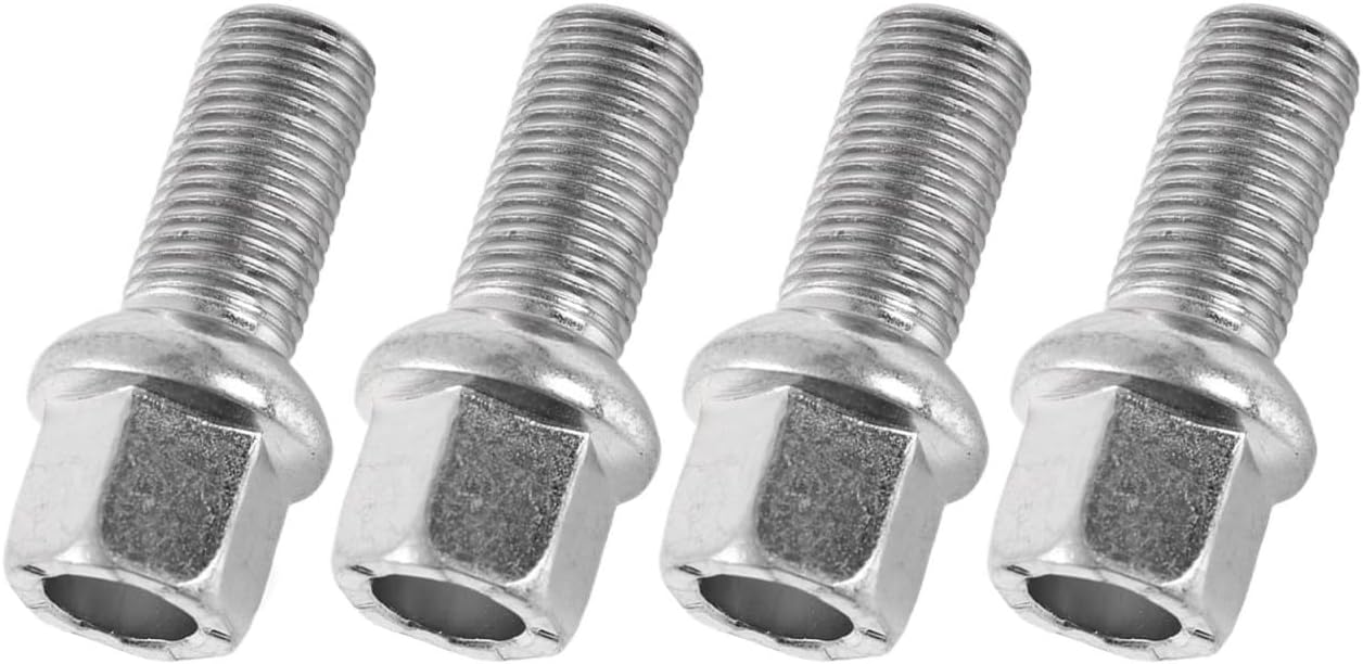 Wheel Studs Compatible with A2 2000 2001 2002 2003 2004 2005 for A3 2003-2012 M14x1.5 28mm Thread Radius Car Wheel Bolts Lug Nuts WHT002437 431601139A