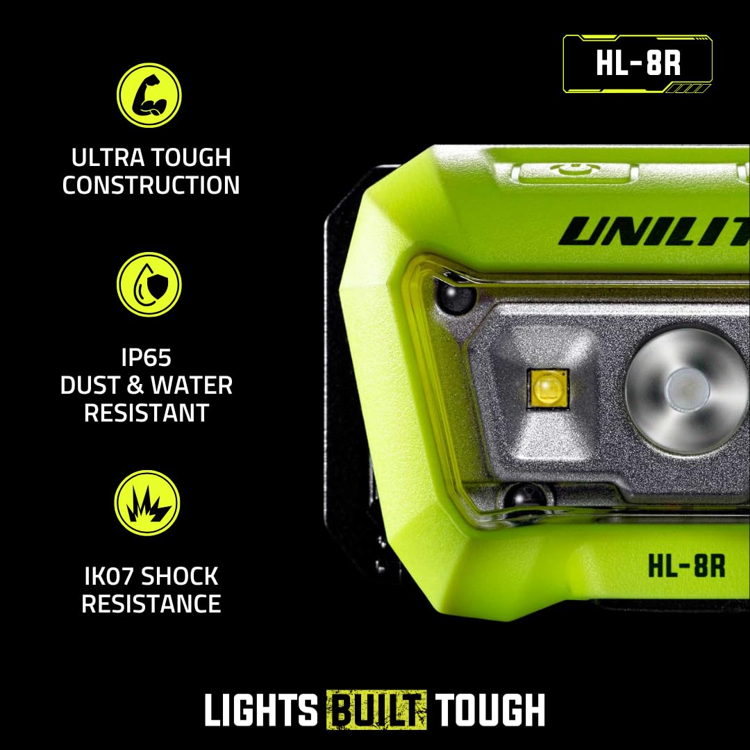 Latarka czołowa z czujnikiem ruchu UNILITE HL-8R