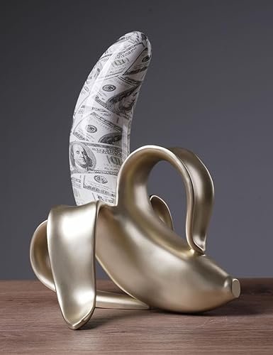Miniatura 2 de Abstract Sculpture Decor Modern Arts Banana Figurine Table Centerpiece Statue Polyresin 13.4 inch