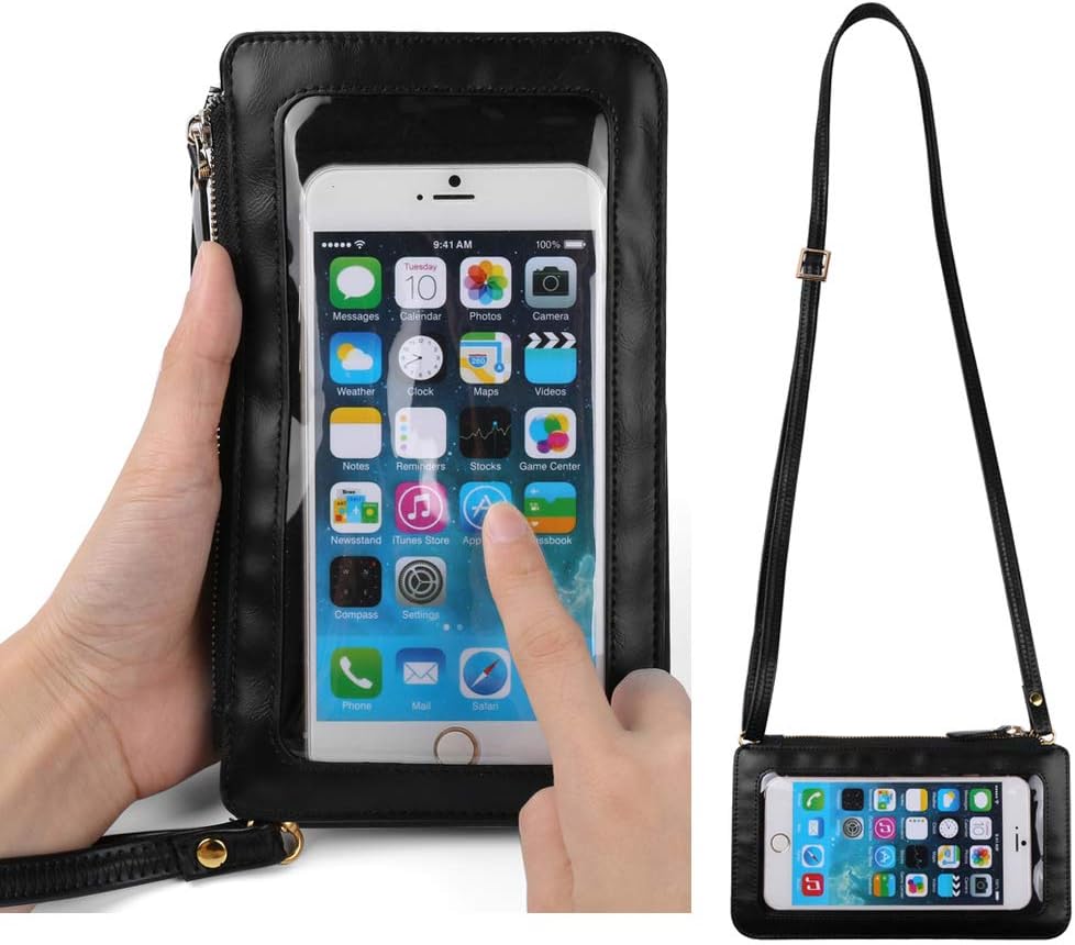 Touch Screen Phone Crossbody Bag for Samsung Galaxy A16 F05 M05 M55s, S24 FE, S24 Plus, S24 Ultra, Xcover 7, A06 F14 Z Flip6