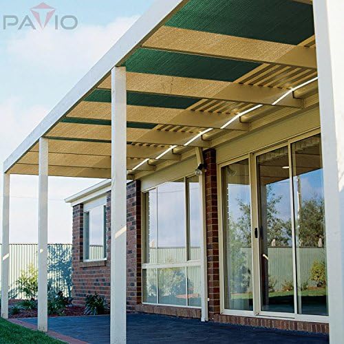Patio 8' x 40' Sun Shade Fabric Roll 6/8/12 FT Shade Cloth for Patio, Outdoor Mesh Sail Sun Shades Canopy Replacement Pergola Cover for Backyard Deck Porch, Green - 5