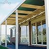 Patio 8' x 15' Sun Shade Fabric Roll 6/8/12 FT Shade Cloth for Patio, Outdoor Mesh Sail Sun Shades Canopy Replacement Pergola Cover for Backyard Deck Porch, Green #5