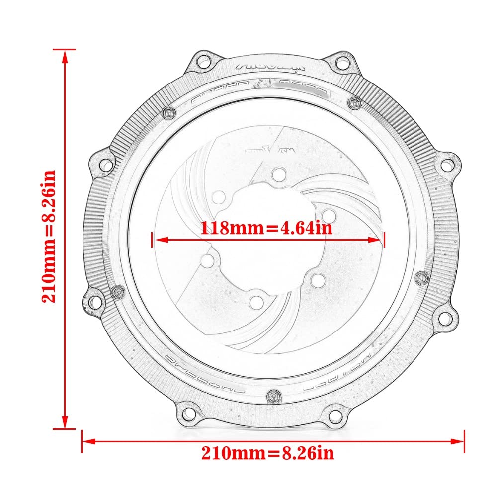 Yamaha Vmax 1700 Racing Clear Kupplungsdeckel Federhalter Druckplatte 2009-2020