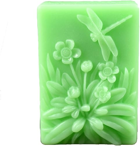 Molde de silicona de flor de libélula para velas de jabón, moldes de silicona de caramelo de chocolate para jabones, bombas, hornear, fondant S515