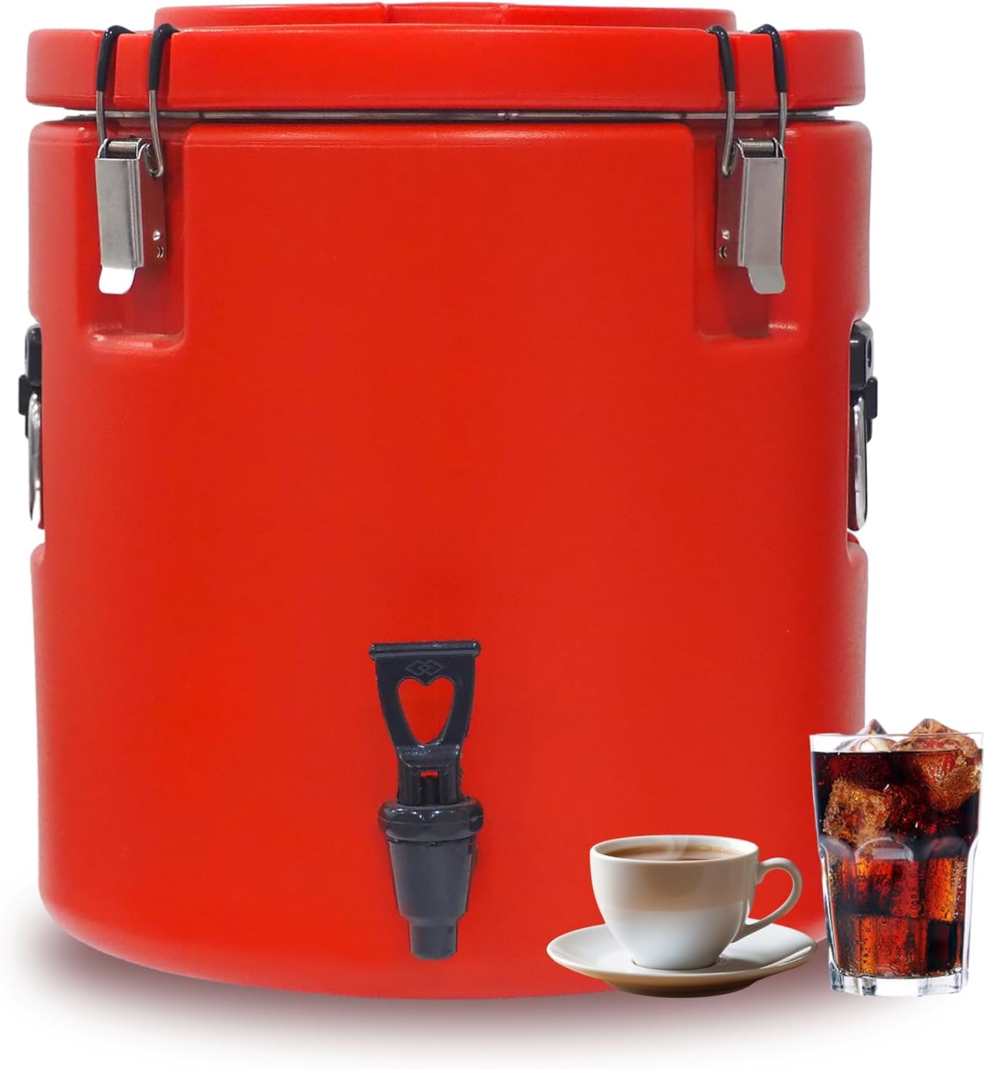 Insulated Beverage Dispenser Ice Chest Bucket,7 Gallon-Thermal Hot and Cold Drink Server Dispenser with 304 Stainless Steel Interior,Portable Cooler For Tea Coffee Water