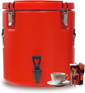 Insulated Beverage Dispenser Ice Chest Bucket,7 Gallon-Thermal Hot and Cold Drink Server Dispenser with 304 Stainless Steel Interior,Portable Cooler For Tea Coffee Water