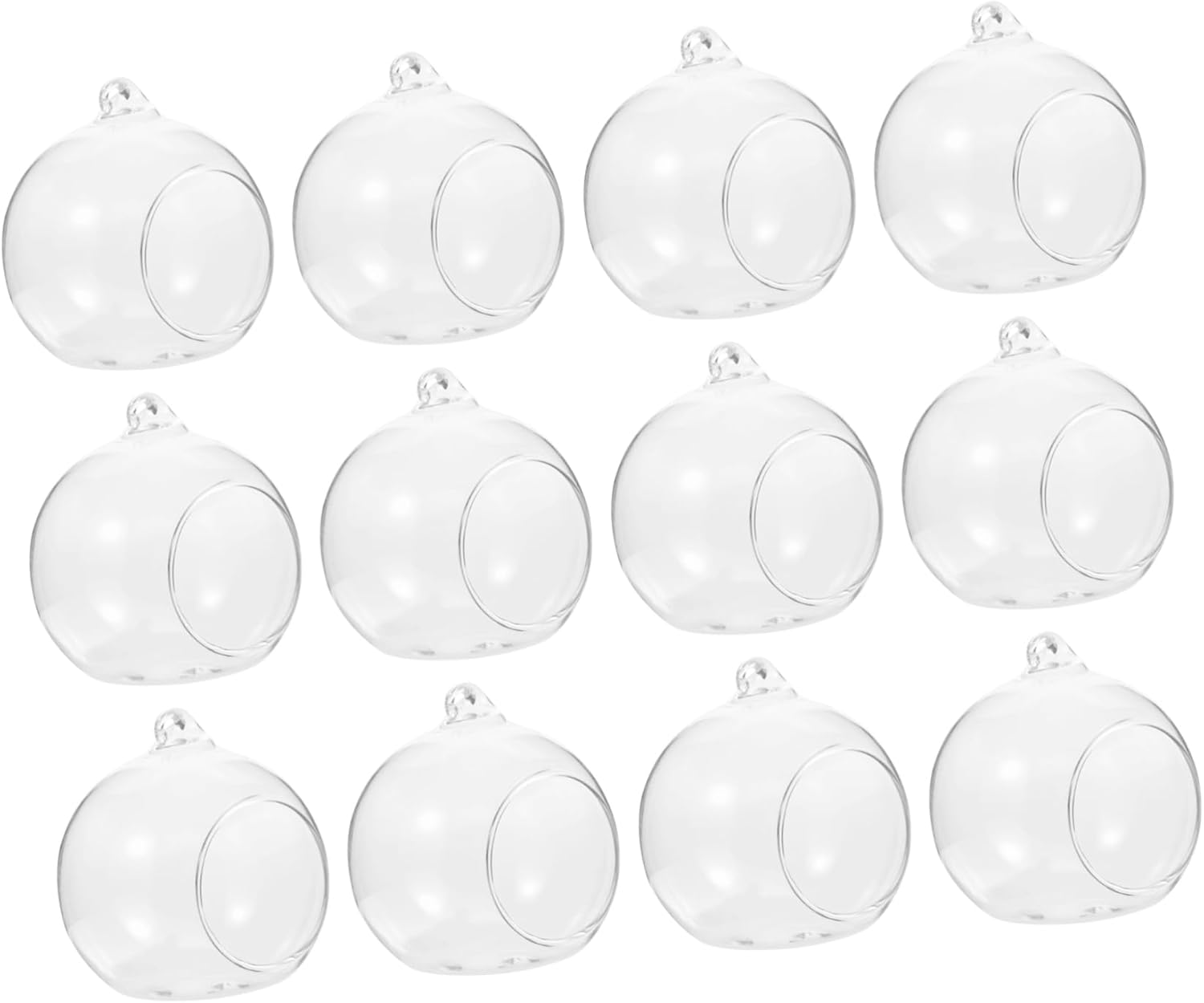 UPKOCH 12pcs Glass Globe Terrarium Set for Indoor Plants Modern Hanging Planter with Air Plant and Succulents Minimalist Design for Home Decor