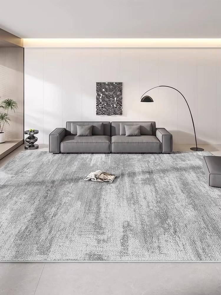Tapis de chambre coucher gris anti-froid pour réchauffer les pieds nus le matin