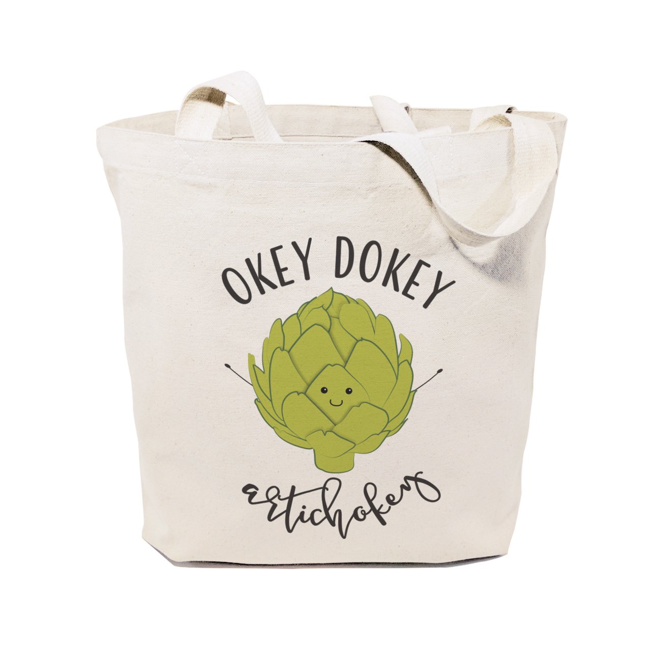 The Cotton & Canvas Co. Food Pun Reusable Grocery Bag and Farmers Market Tote Bag