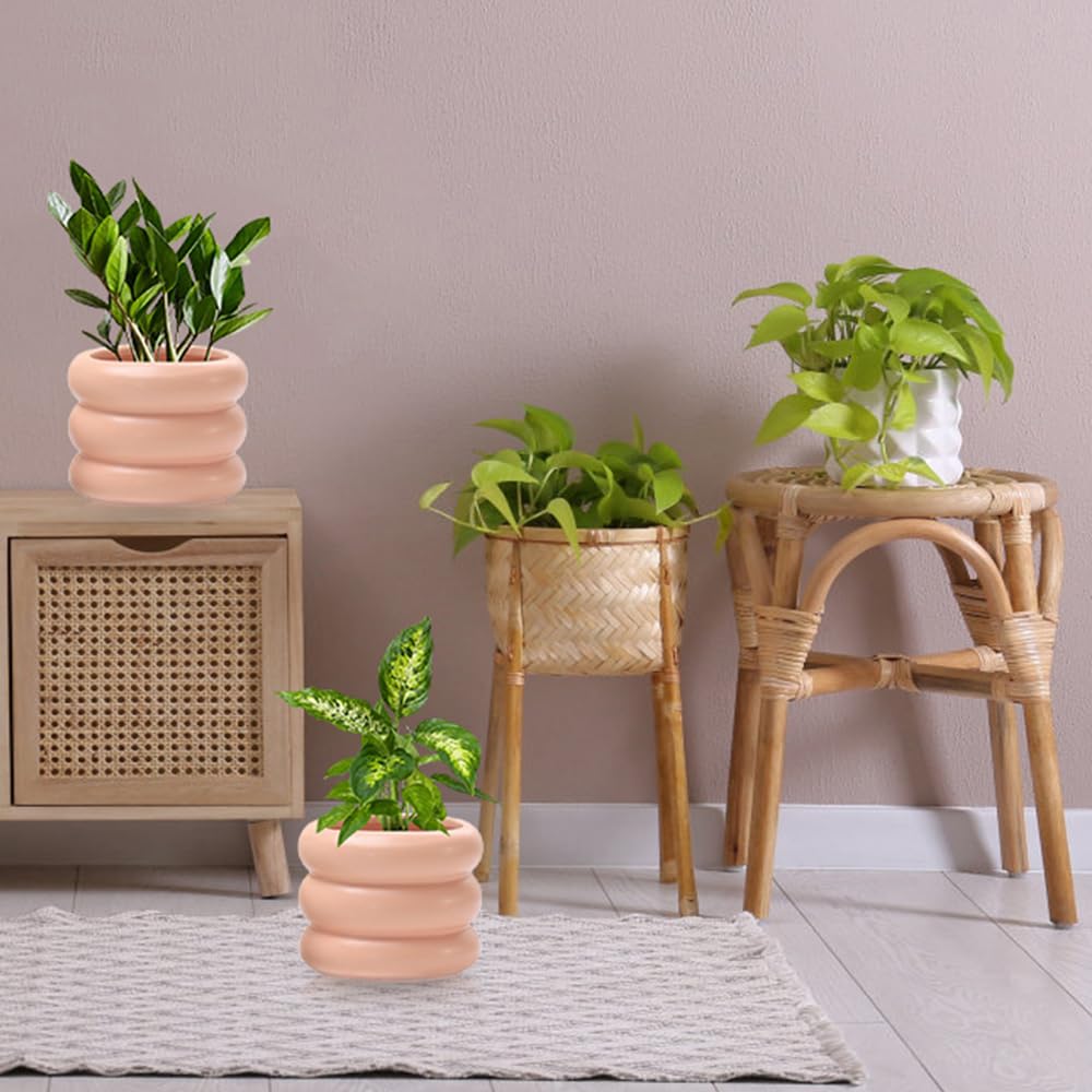 化粧鉢 Amazon.co.jp: Cusmation 4.7インチ モダン 植木鉢 ピンク
