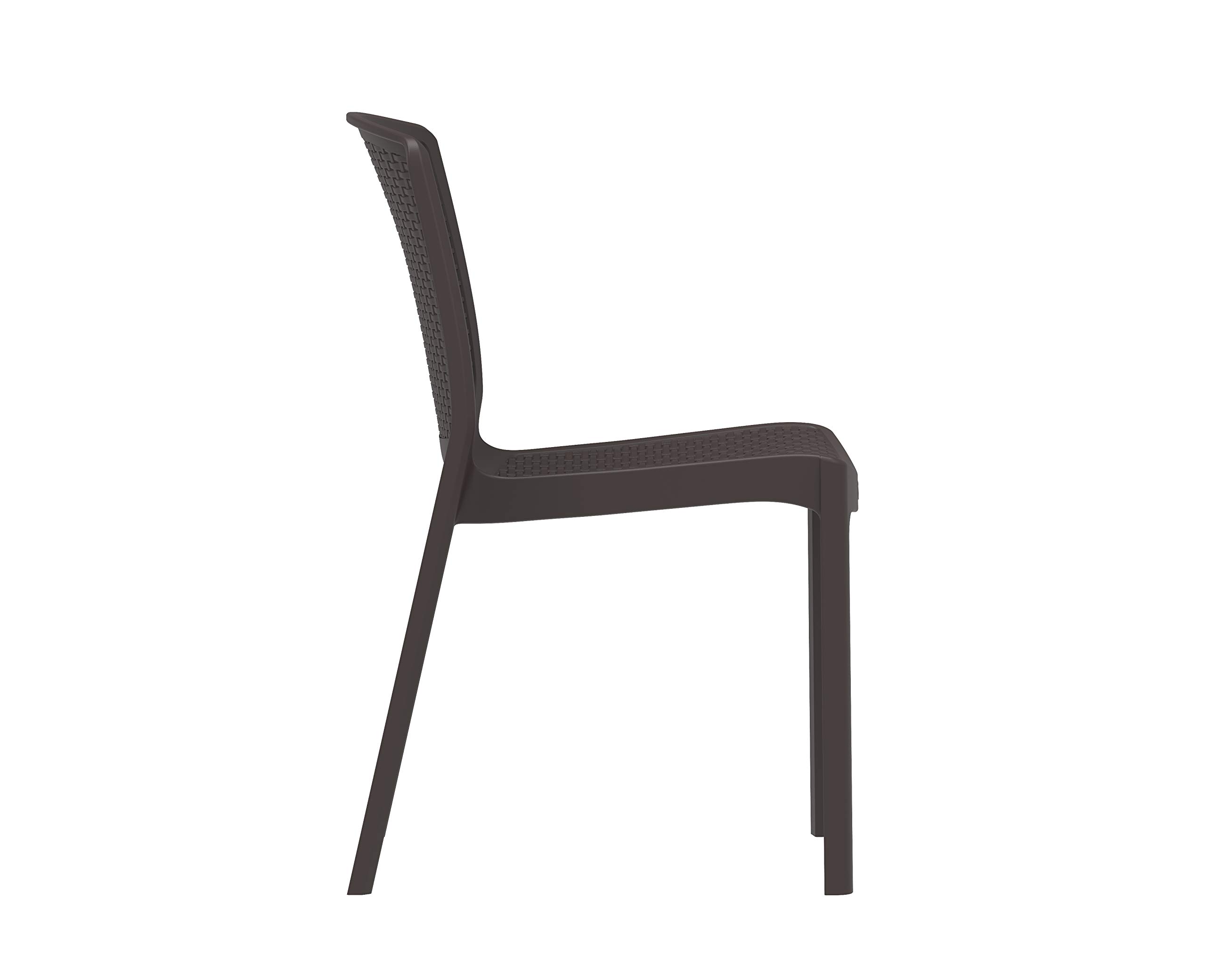 Cosmoplast Cedarattan 4 Seater Dining Set, Dark Brown