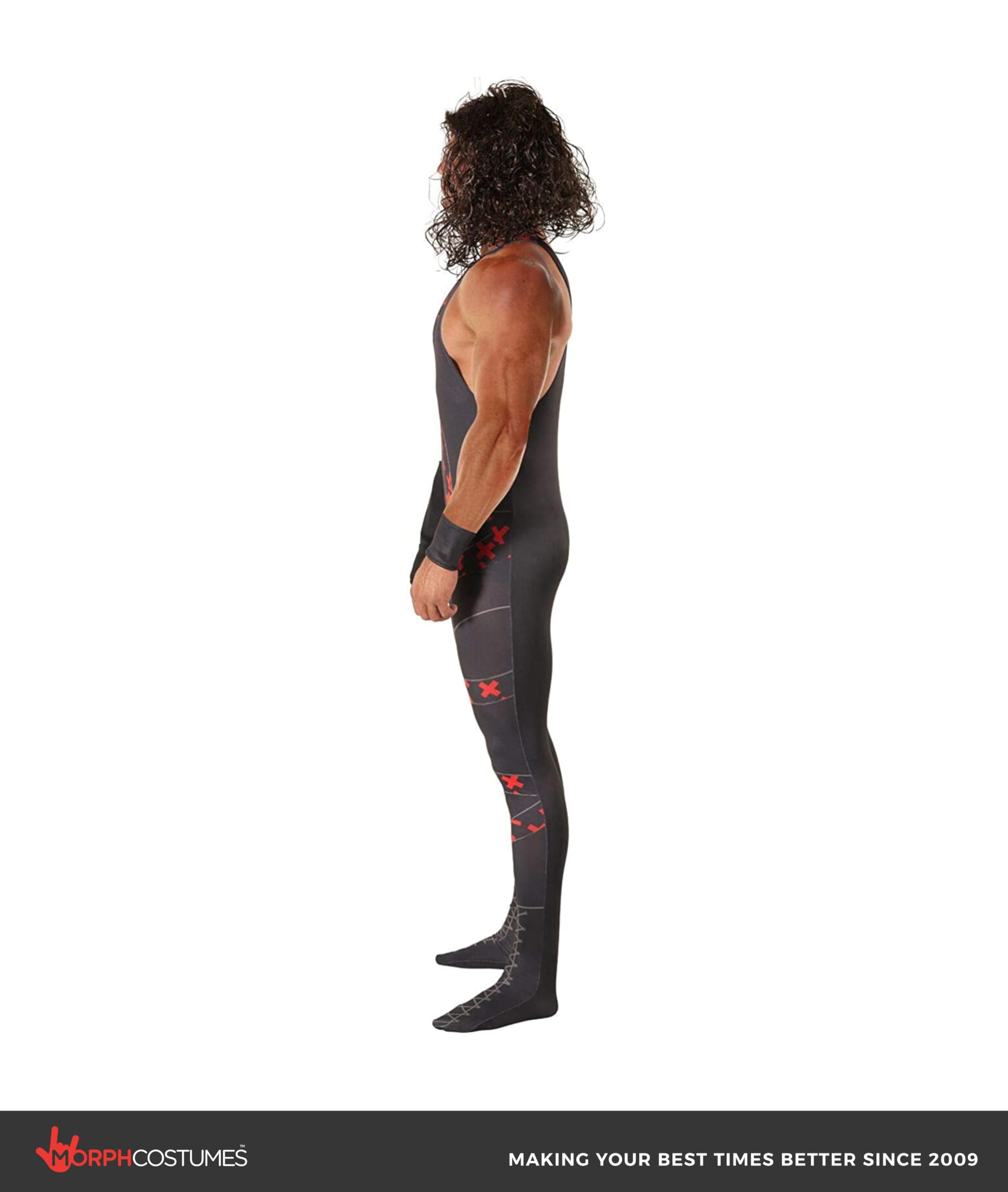 Morph Kane Strój WWE dla Dorosłych - Oficjalny Licencjonowany Kompletny Zestaw Zapaśniczy dla Mężczyzn