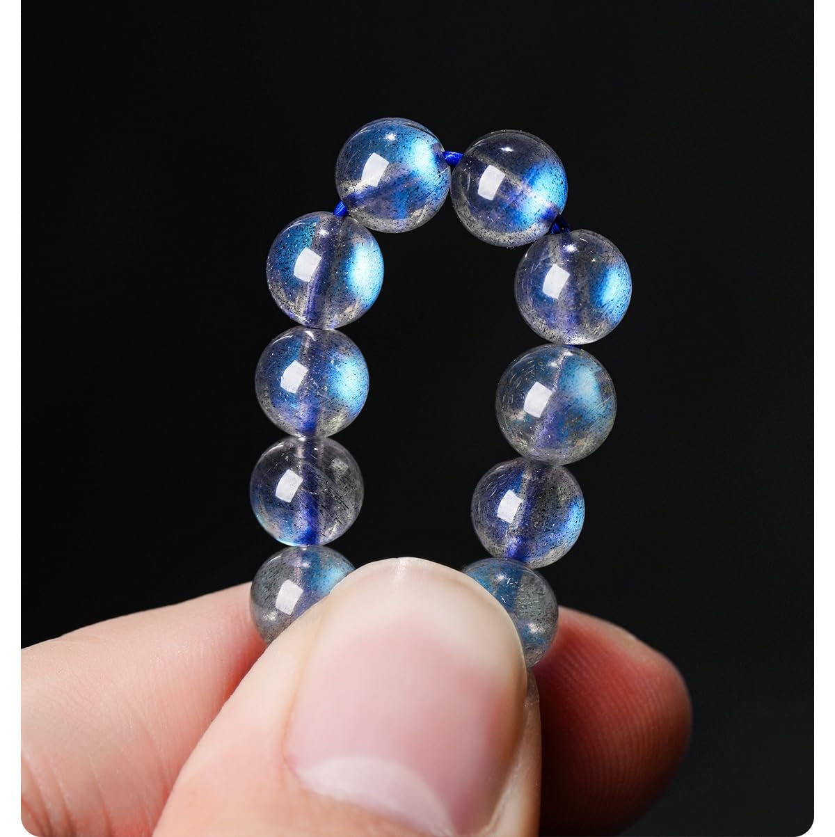 Bracelet Lithothérapie Bracelet En Cristal De Pierre De Lune Bleue De Différentes Tailles
