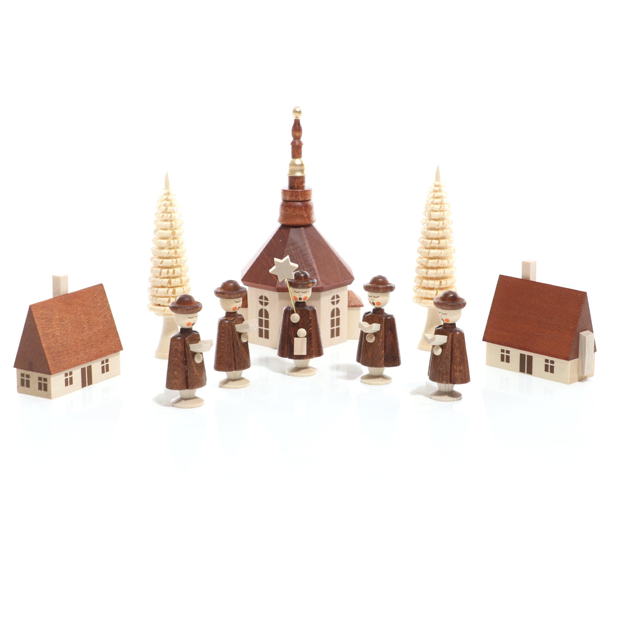 Rudolphs Schatzkiste Tischdeko Kurrende BxHxT(Kirche) ca 7x11x7 cm NEU Kurrende Kirche Weihnachten singen Sänger Sternträger Seiffen Erzgebirge Gotteshaus