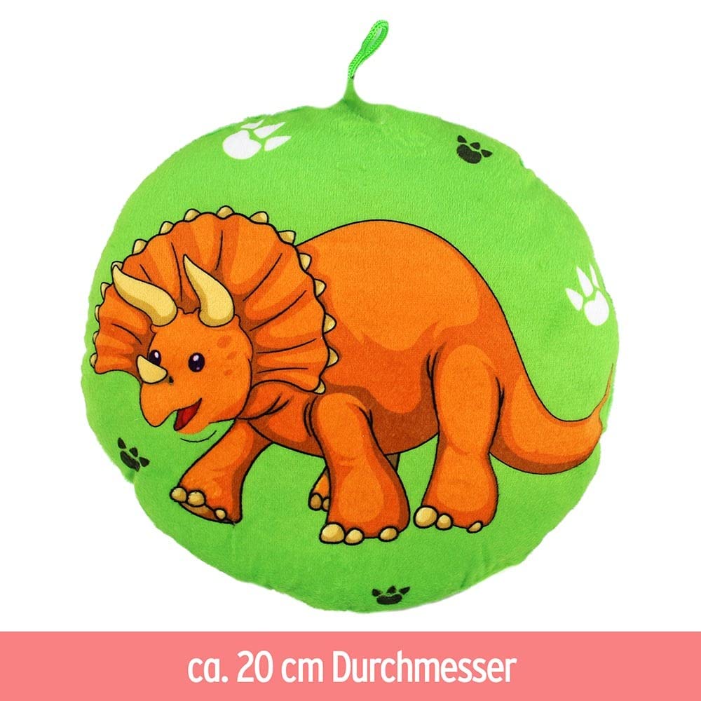 BEMIRO Dino Kissen aus Plüsch ca. 20 cm Dinosaurier Kissen Dekokissen