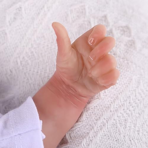 Miniatura 8 de JIZHI Muñecas realistas de bebé recién nacido de 17 pulgadas de cuerpo completo con ojos abiertos y cerrados, muñecas de bebé recién nacidas