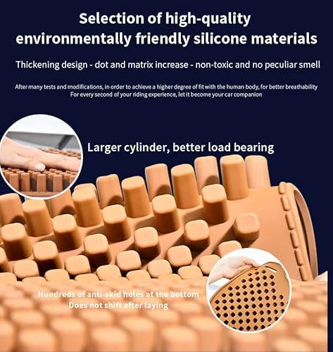 3D Breathable Gel Cooling Car Seat Cushion Set With Back Cushion & Pillow For Long Sitting Summer Car Seat Covers Ventilated Non-Slip Office Home Chair Wheelchair Cushion Sofa Seat Pad Mat (Brown) #TOP2