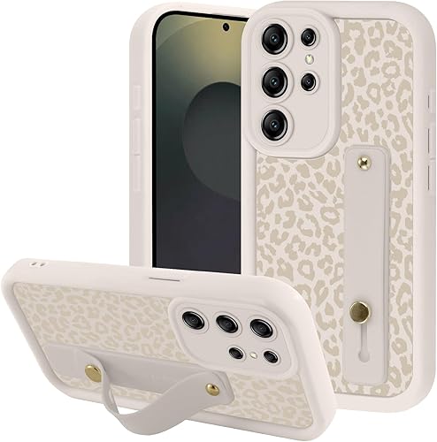 Zrutru Grey Cheetah Leopard Print Phone Case for Samsung Galaxy S25 Ultra 5G wit