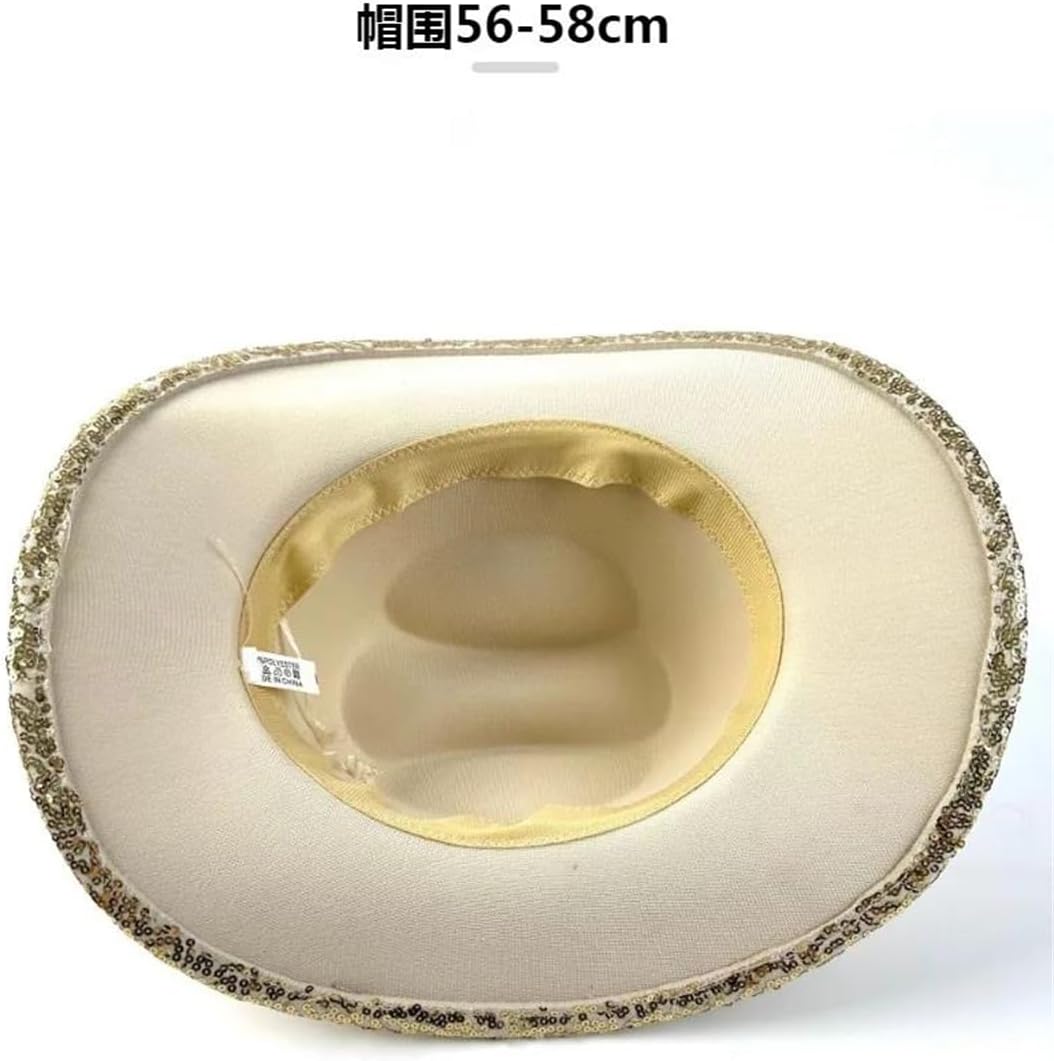 Hndudnff Unisex Party Cowboy Hat Festival Prom Show American Sequinstop Hat