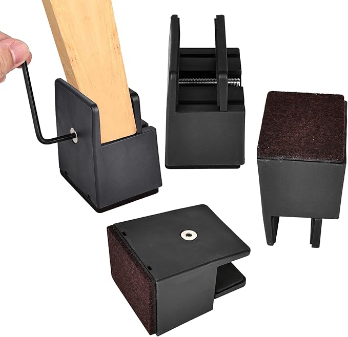 Adjustable Bed Risers Desk Leg Riser, Furniture Risers