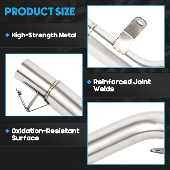 MT12040013 Motorcycle Exhaust Mid Link Pipe Stainless Steel Slip On Compatible with Suzuki GSX-R600 GSX-R750 GSXR600 GSXR750 2011-2023 L1 L2 Middle Connect Tube