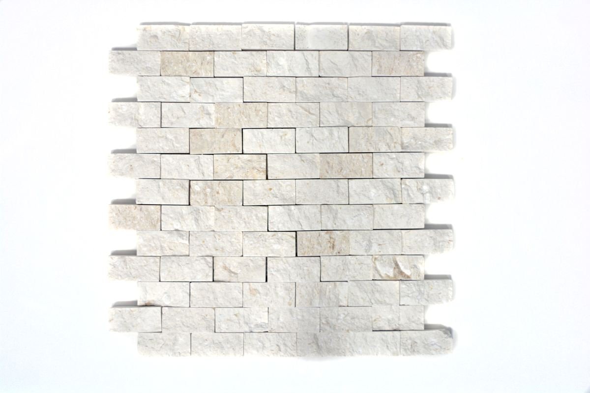 caliza Piedra natural Ladrillo Blanco 3d pared baño cocina