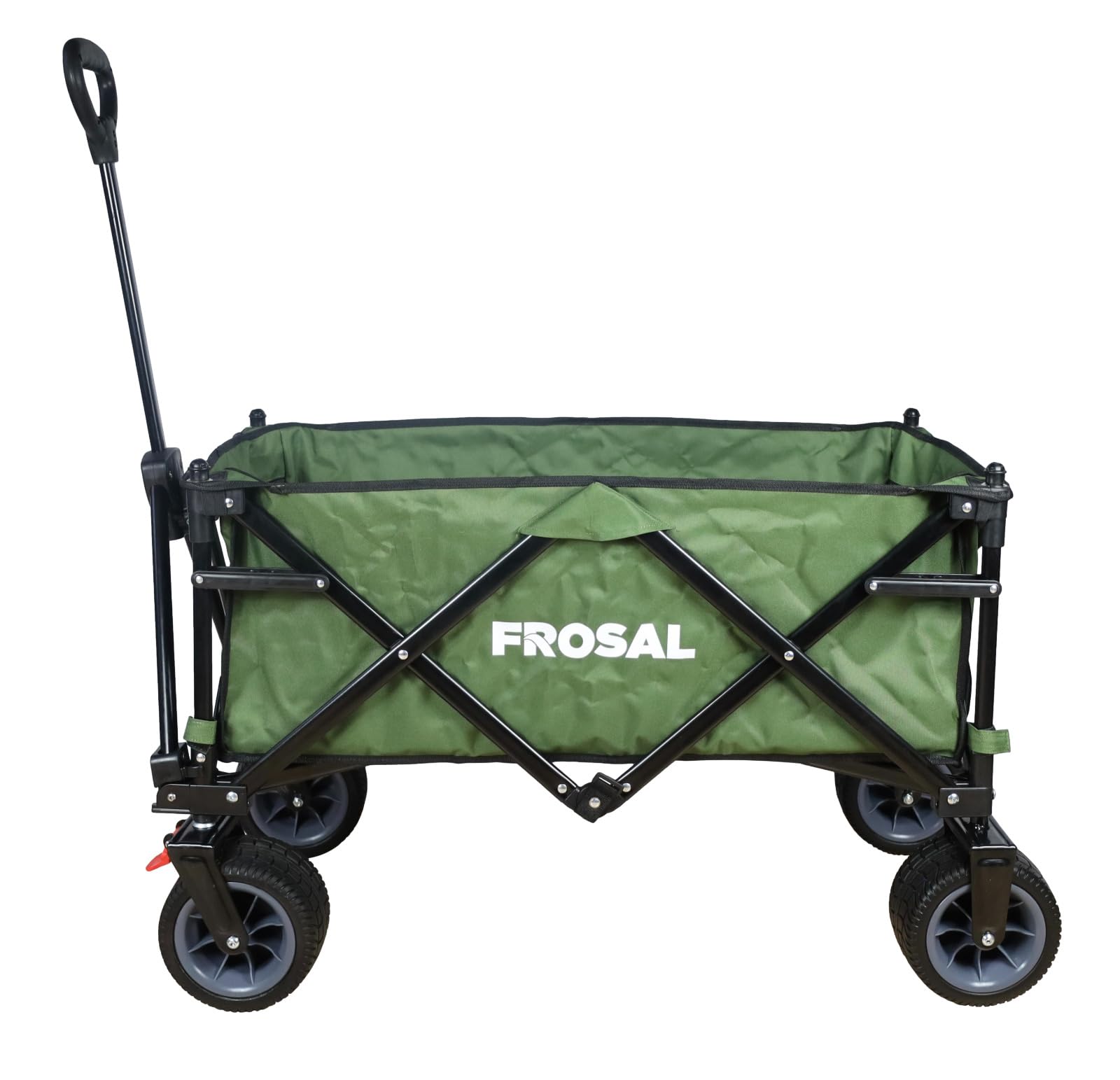 FROSAL Faltbarer Bollerwagen Emil grün Strandwagen klappbar Transportwagen Handwagen