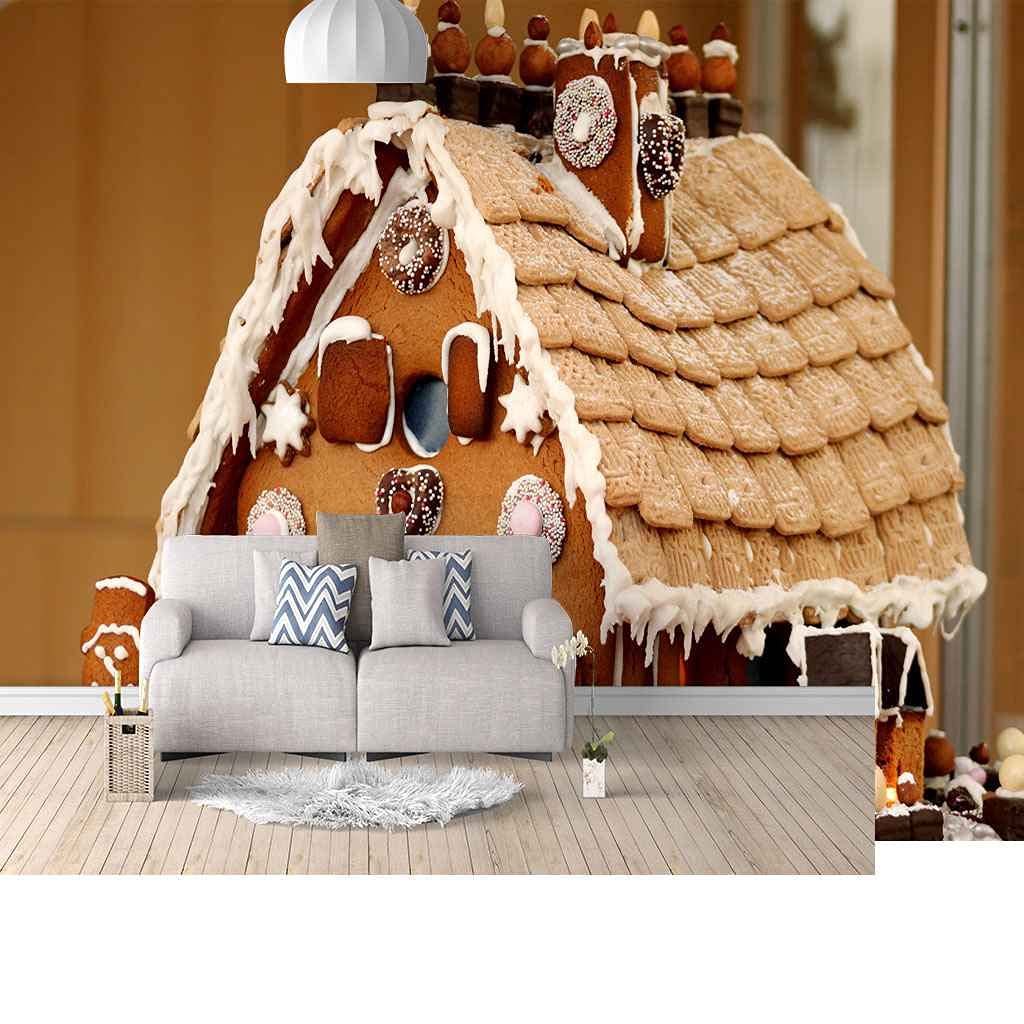 Papier peint photo 200x140 cm poster tableaux muraux 3D décoration Noël