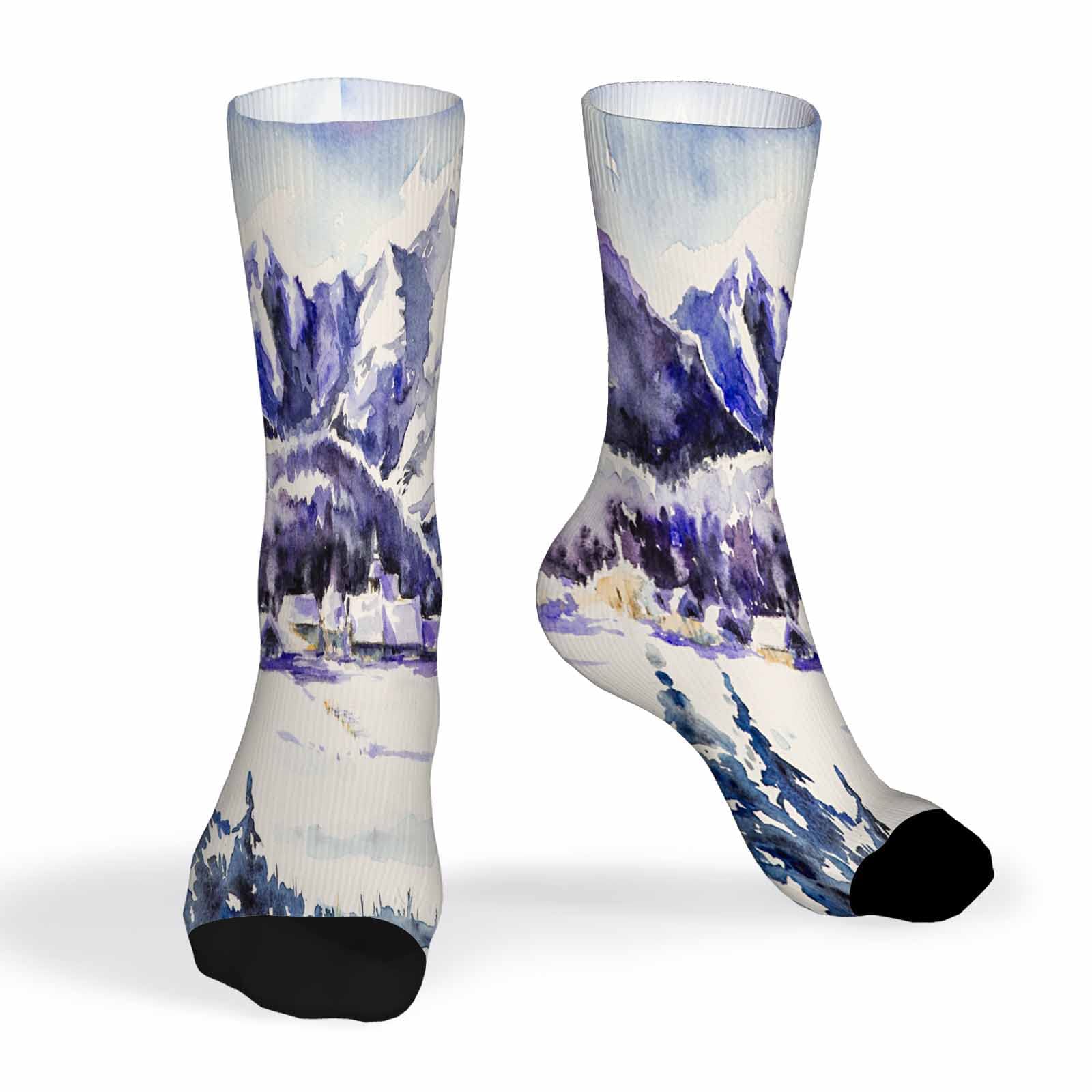 Pehede Unisex Socks Golden Retriever Funny Socks Gifts for Women Mens Novelty Crew Socks