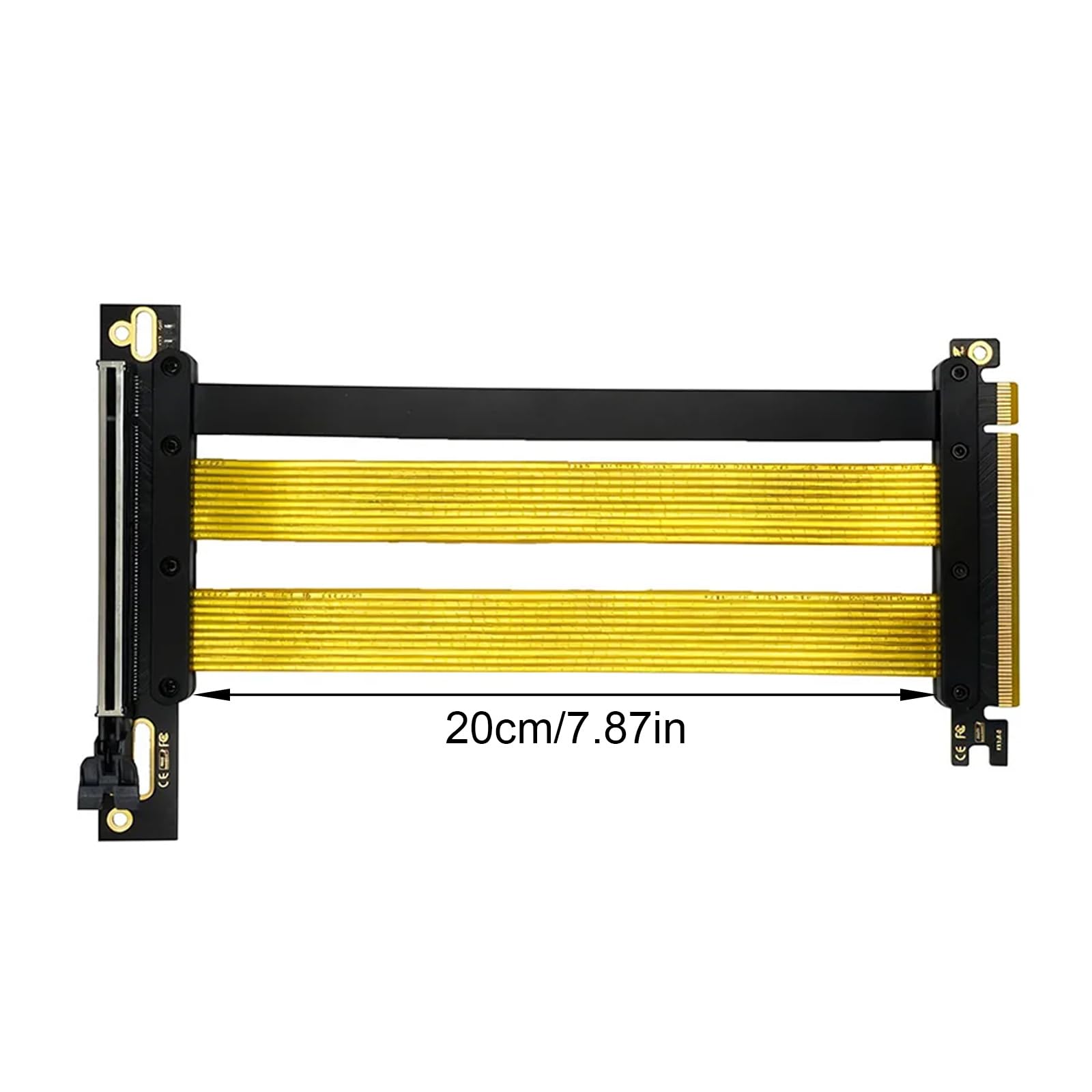 Cavo prolunga per scheda grafica PCIe 5.0 X16 da 20 cm per installazione verticale da 180 a 90 gradi che supporta l ' estensione flessibile con velocità 32GT / s