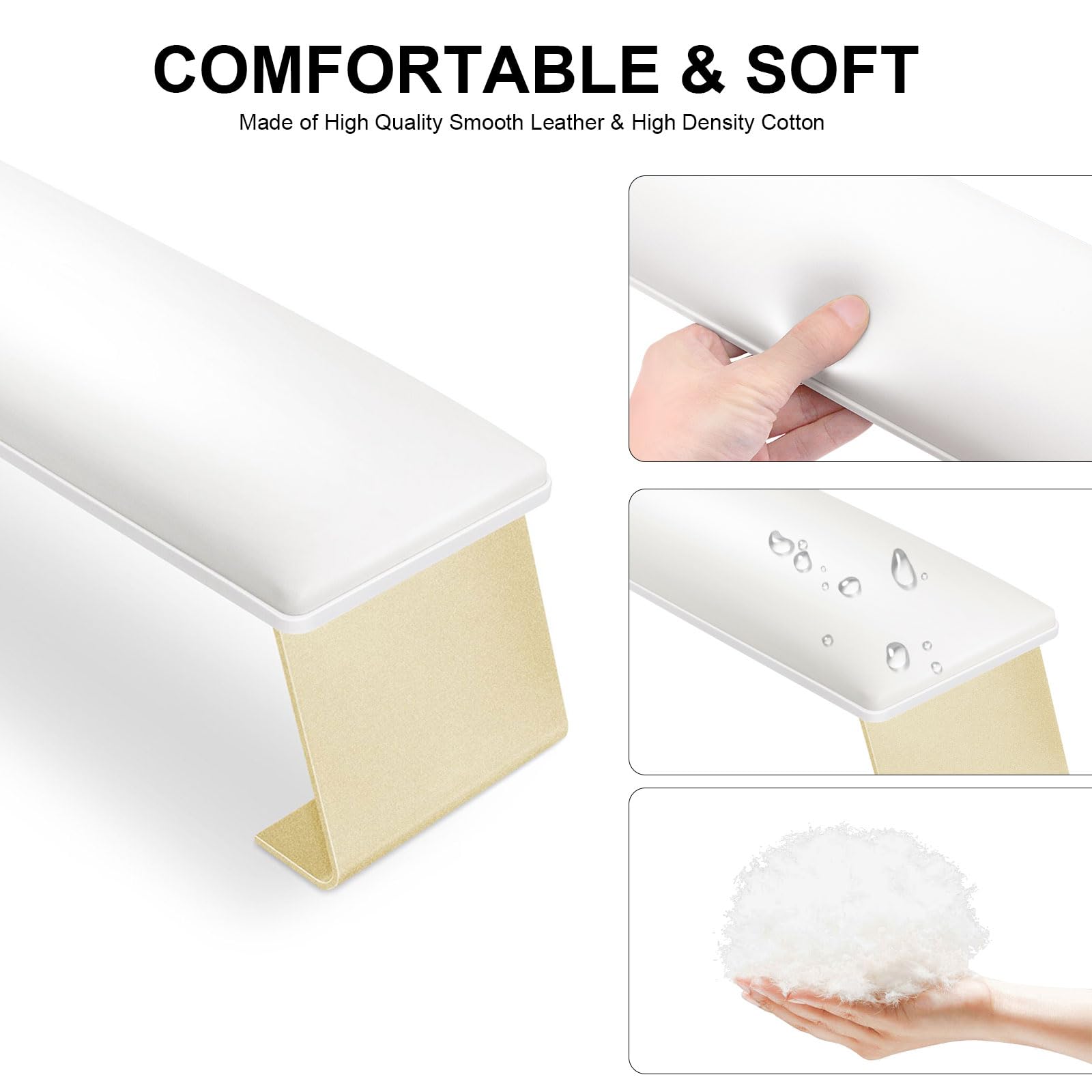 Coussin Ongle Repose Main, Repose-Bras pour Nails Tech,Cuir Coussin D'oreiller de Main Imperméable Repose-Ongles Support Pose Main pour Salon de Manucure