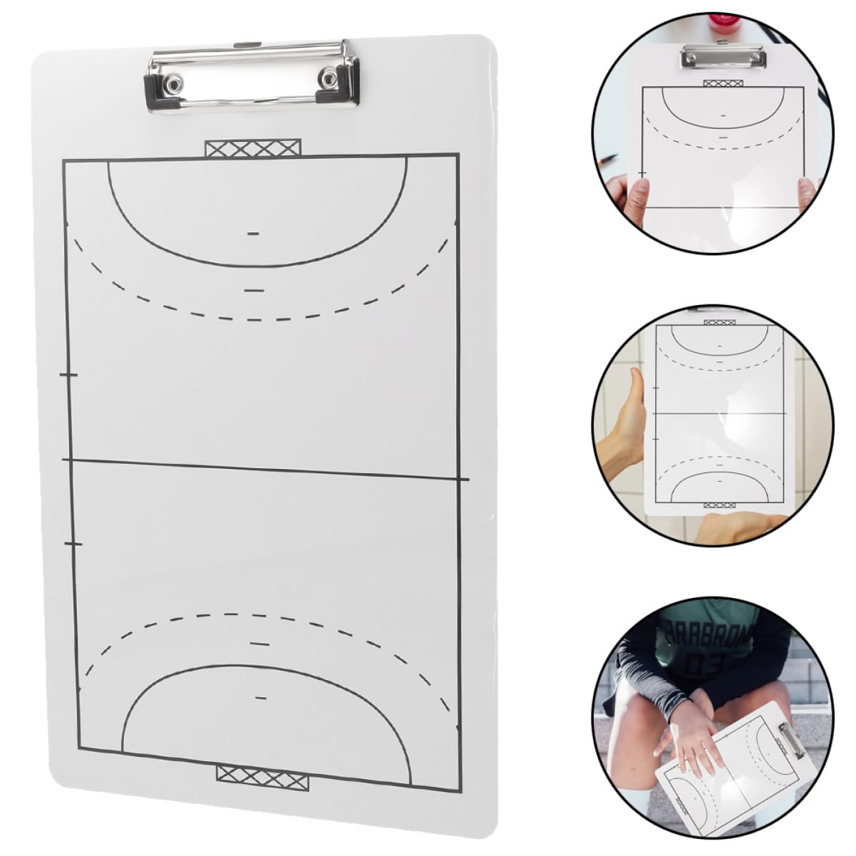 UPKOCH Handball Coaching Board 2 Stück Mit Stiftablage Doppelseitiges Pvc Whiteboard Für Trainer Handball Training Und Wettkampf