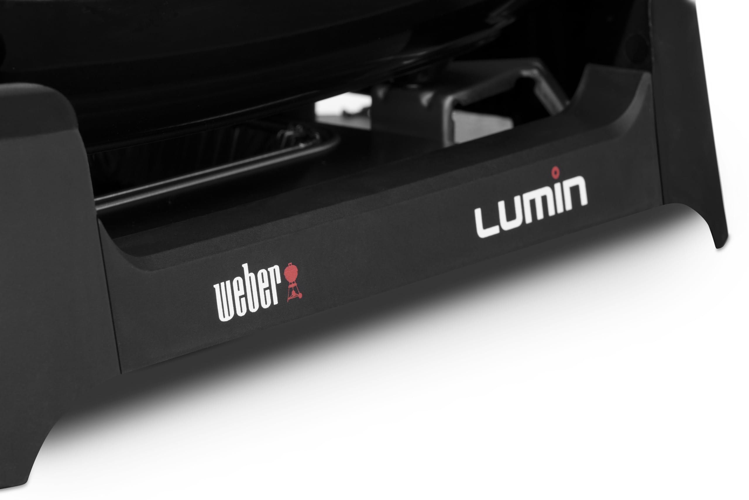 Weber Lumin Compact 91010979 Barbecue électrique, portable, 43 x 32 cm, atteint plus de 315 °C, polyvalent, idéal pour saisir, fumer, cuire à la vapeur ou cuire des aliments - Noir