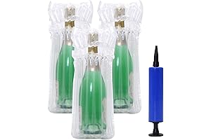 6 Packs Wine Bottle Protector Luggage Reusale Air Travel Bubble Wrap