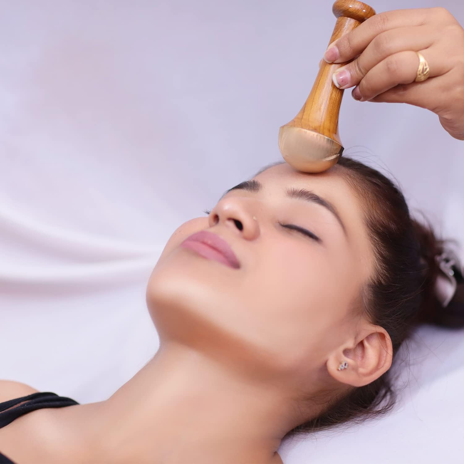 Kansa Wand Face and Foot Massager - Ayurvedic Benefits of Bronze - Restoring Luster Through Detoxification (Small)